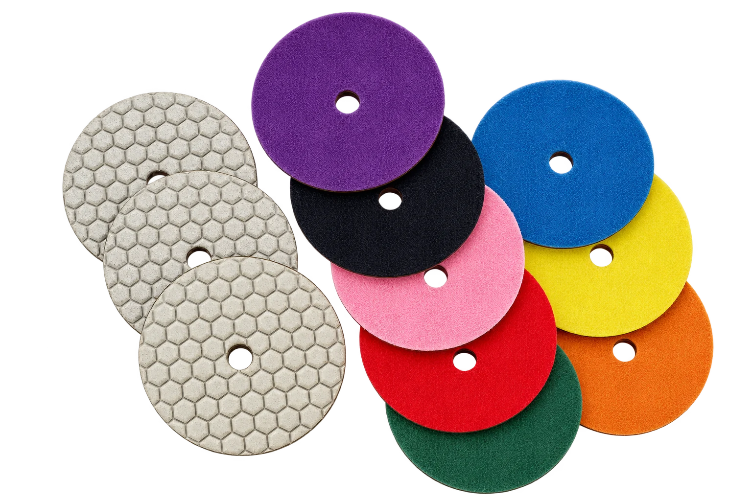 Product illustration: QZ-PP-DR07 Diamond 7-Steps Dry Polishing Pad | ADAMA CUT