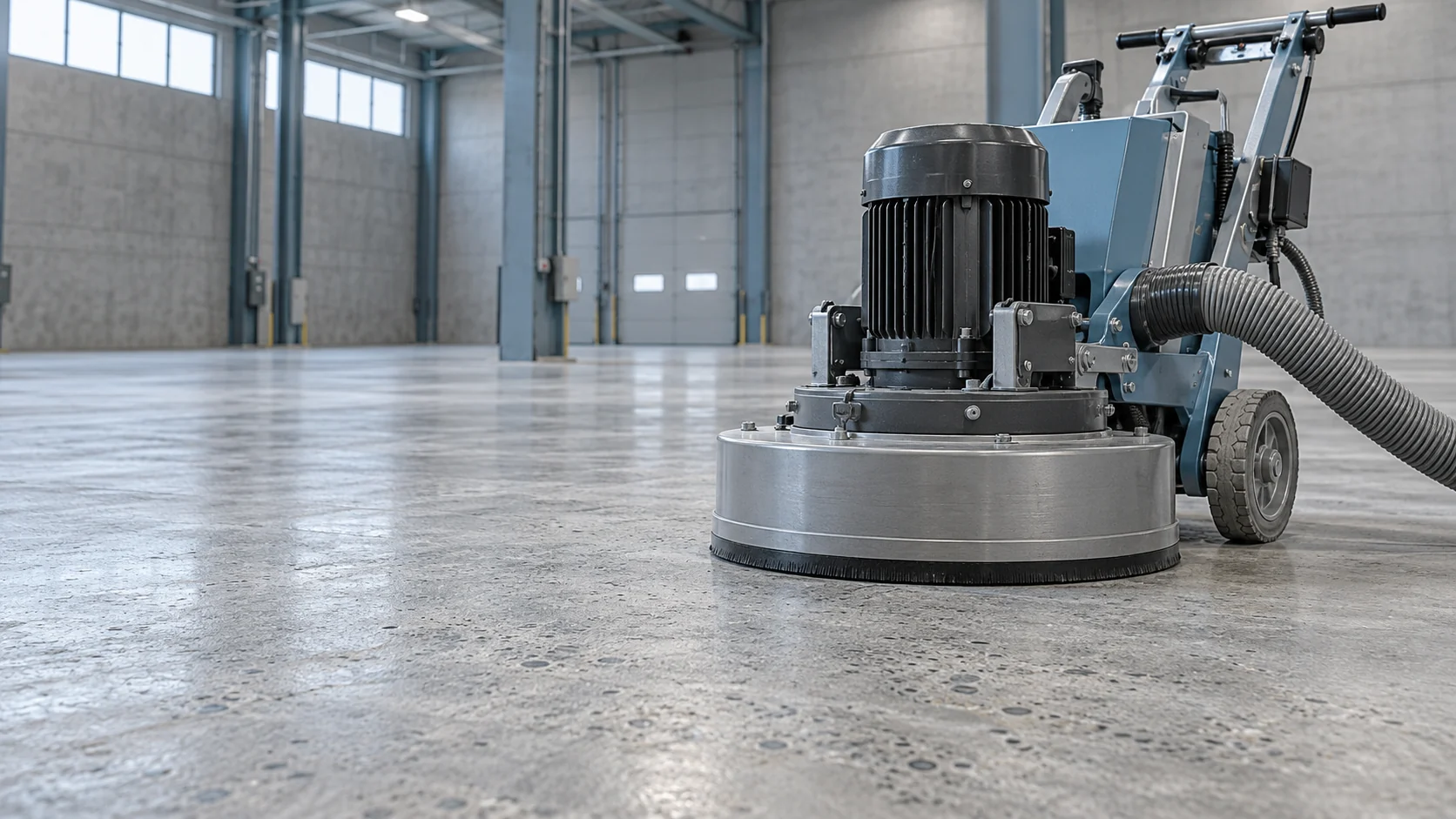 Illustrative planetary grinding of a concrete floor
